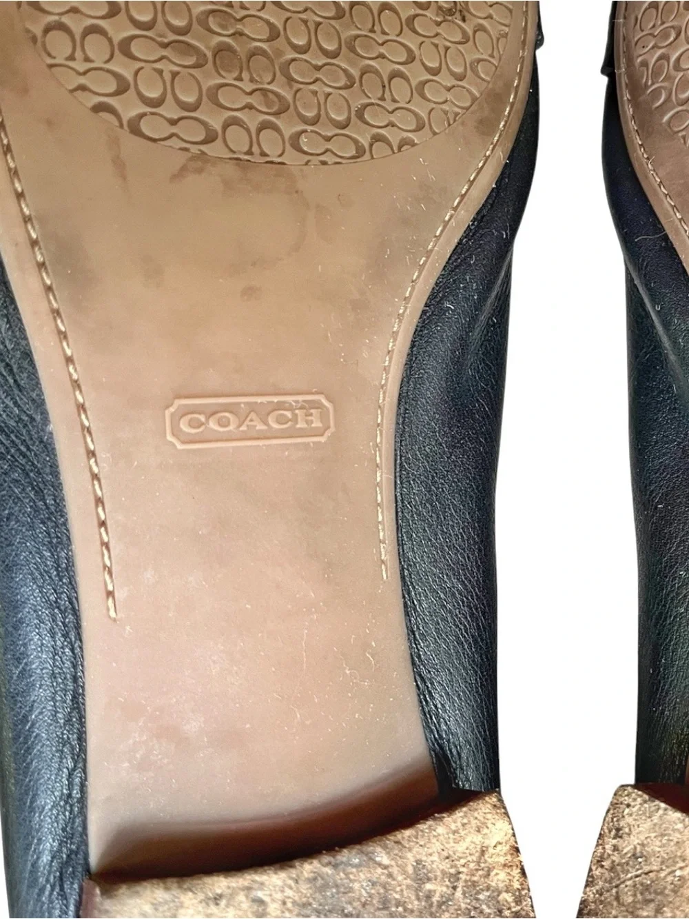 Coach “Clare” Black Leather Moccasin Driving Flat, sz 8.5